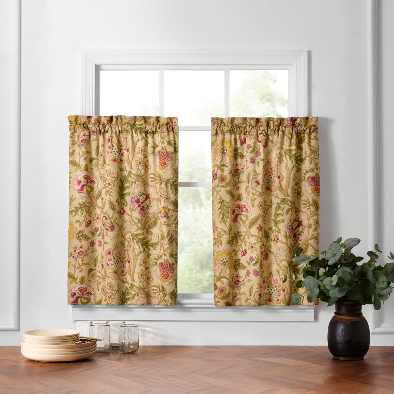 Paire de rideaux en satin de coton 100% Waverly, L 26 po x L 36 po