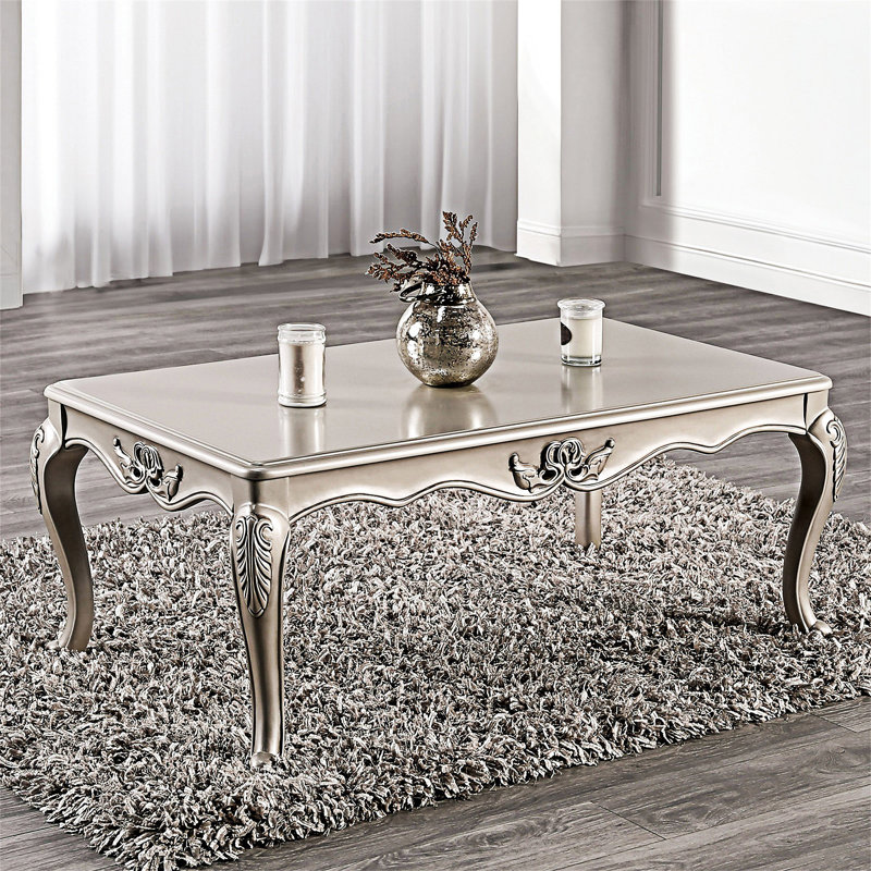 Table basse Traditional, H 20,5 po x L 53 po x l 30,5 po, Champagne