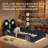 Twin Size Race Car Platform Bed With Led Lights & Upholstered Backrest – Themed Children's Bed With Side Rails & Solid Wood Frame-841993962