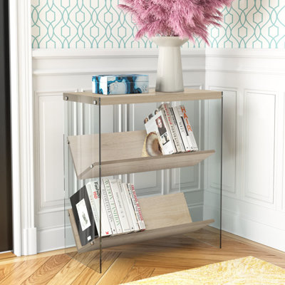 Allegonda Bookcase with Glass Frame by Wade Logan