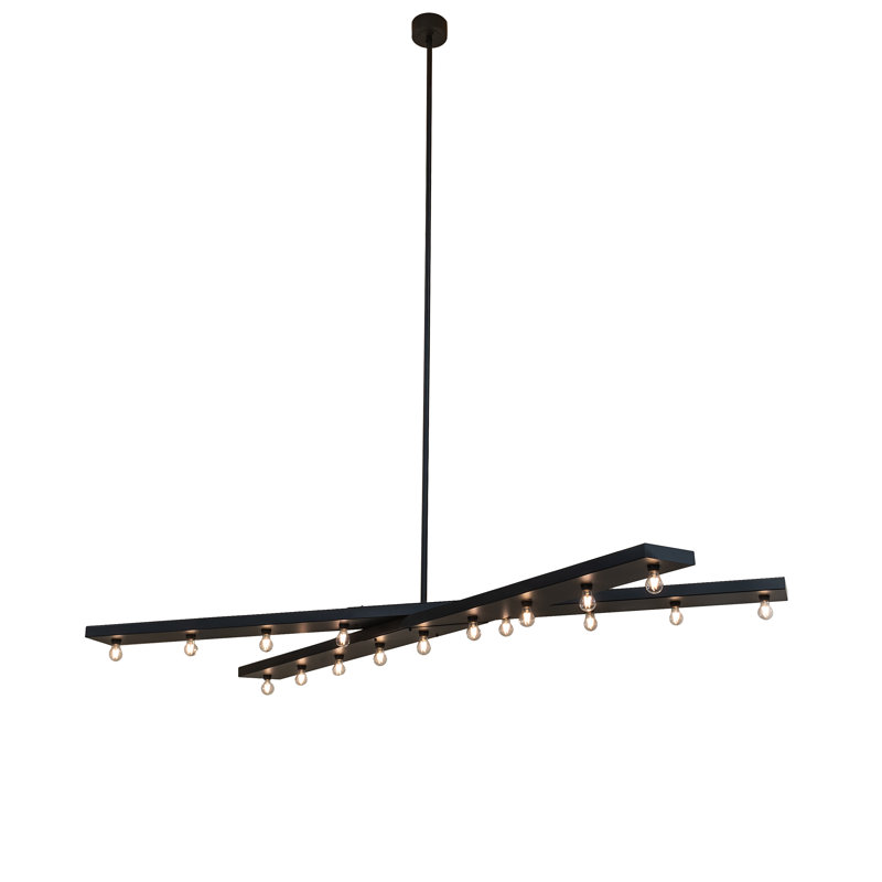 120" Long Caldero 17 Light Oblong Pendant
