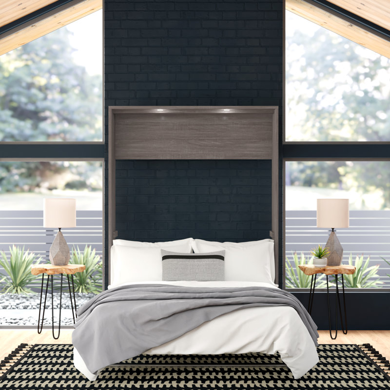 Osterman Murphy Bed, Full, Bark Gray