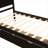 Twin Size Solid Pine Platform Bed Frame With Two Wheeled Under-Bed Storage Drawers, Brown-Toned Construction