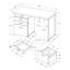 Bureau d'ordinateur, bureau à domicile, ordinateur portable, configuration gauche/droite, tiroirs de rangement, 122 cm (48 po), plateau en stratifié beige, structure en métal noir-1552415408
