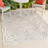 Eryx Modern Bohemian Abstract Organic Reversible Machine-Washable Gray/Cream Indoor/Outdoor Rug-1052604210