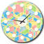 Horloge murale géométrique pastel abstraite II - Mid-Century moderne-40743982