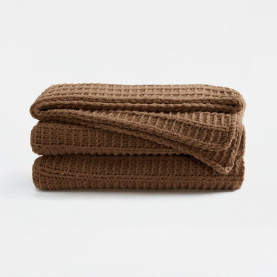 Jeté en tricot de chenille ultra-doux texturé, 60 po x 50 po