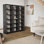 Bibliothèque, très grande bibliothèque pour 18 cubes, organisateur de rangement bricolage pour chambre à coucher, salon, bureau personnel - noir
