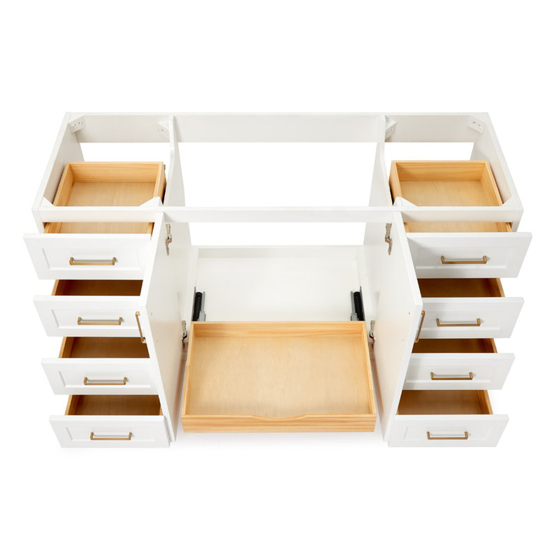 Base de meuble-lavabo simple 60 po Sawyer, Blanc