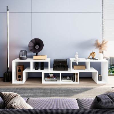 Meuble télé 3 pièces pour téléviseur de 65 po ou moins avec tablettes