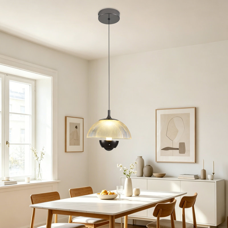 Luminaire suspendu simple à 1 lumière DEL