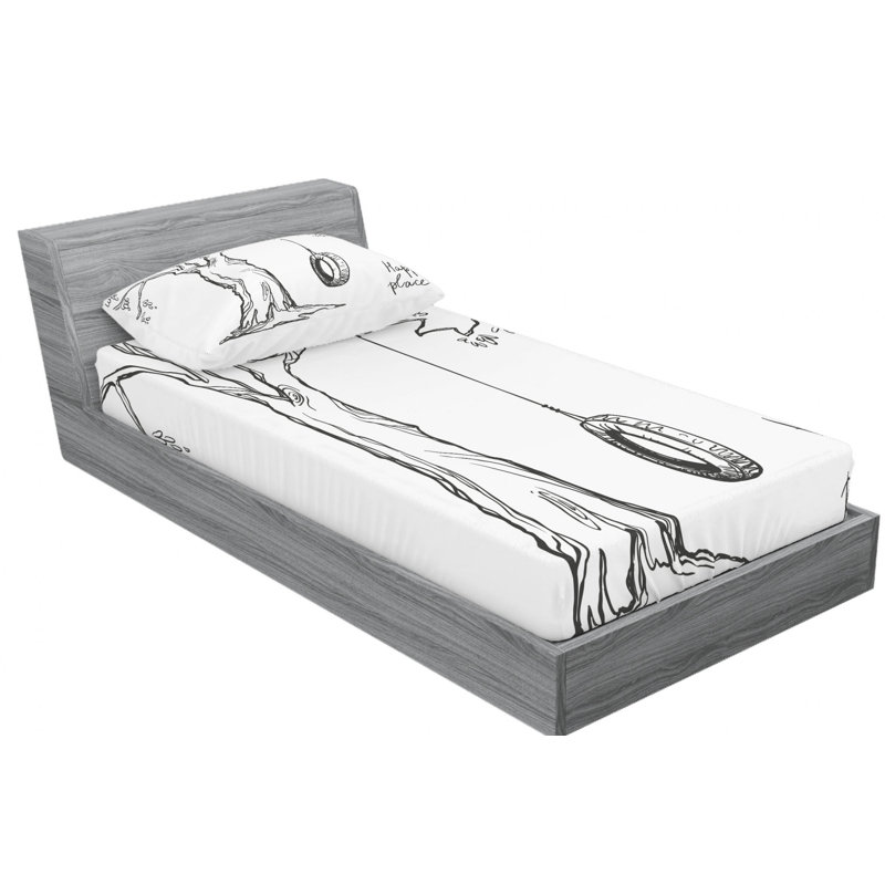Microfiber Sheet Set, Twin Sheet Set with Fitted Sheet