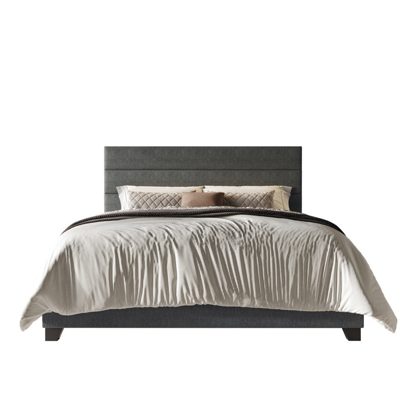 Lit tapissier standard, Simple, Gris anthracite