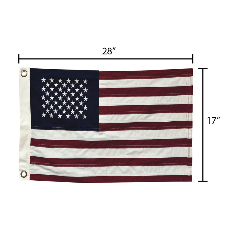 Drapeau naturel américain, 28 po, H 17,5 po x l 29 po