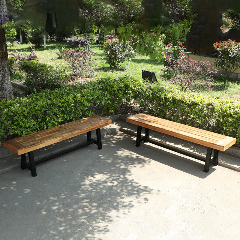 Solid Wood Acacia Outdoor Bench