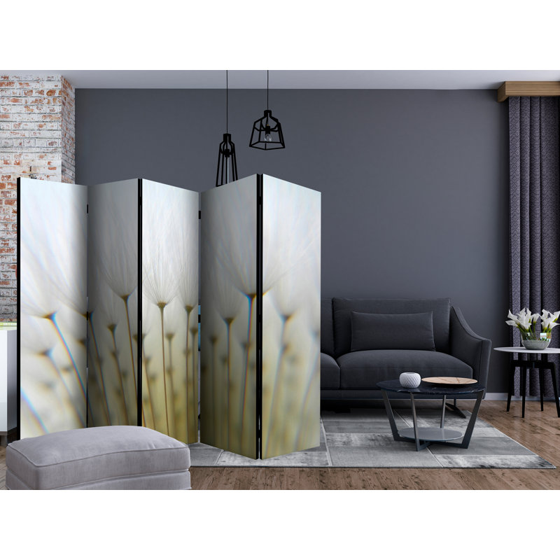 Hayasdan 225cm W x 172cm H 5 - Panel Solid Wood Folding Room Divider
