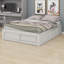 Sturdy Platform Bed Frame with 4 Storage Drawers and Footboard Cubby, No Headboard-2072500605