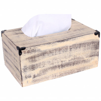 Porte-mouchoirs rectangulaire en bois de manguier massif