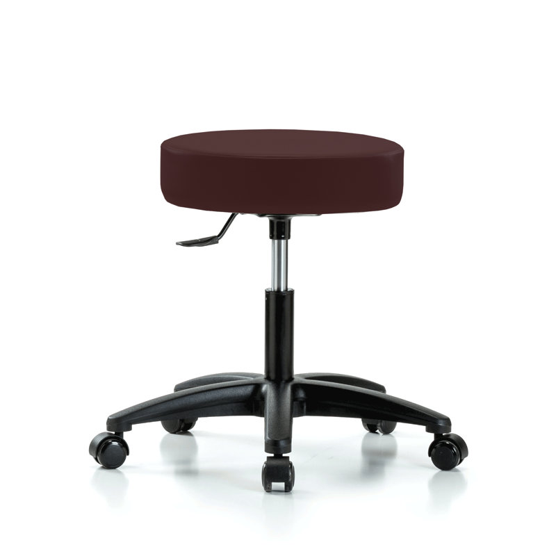 Tabouret pivotant à levier simple Koah PERCH | Hauteur du bureau: 18 à 23 po, H 23 po x l 24 po x P 24 po, Burgundy Fabric