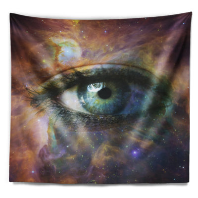 Regard humain dans la tapisserie de l'univers
