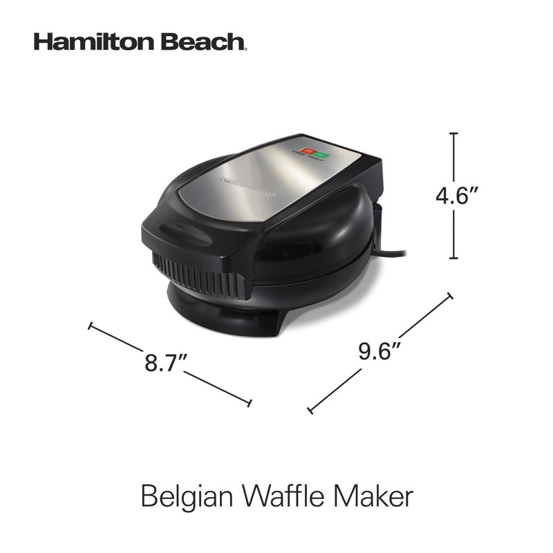 Hamilton Beach® Round Non-Stick Belgian Waffle Maker with Indicator Lights