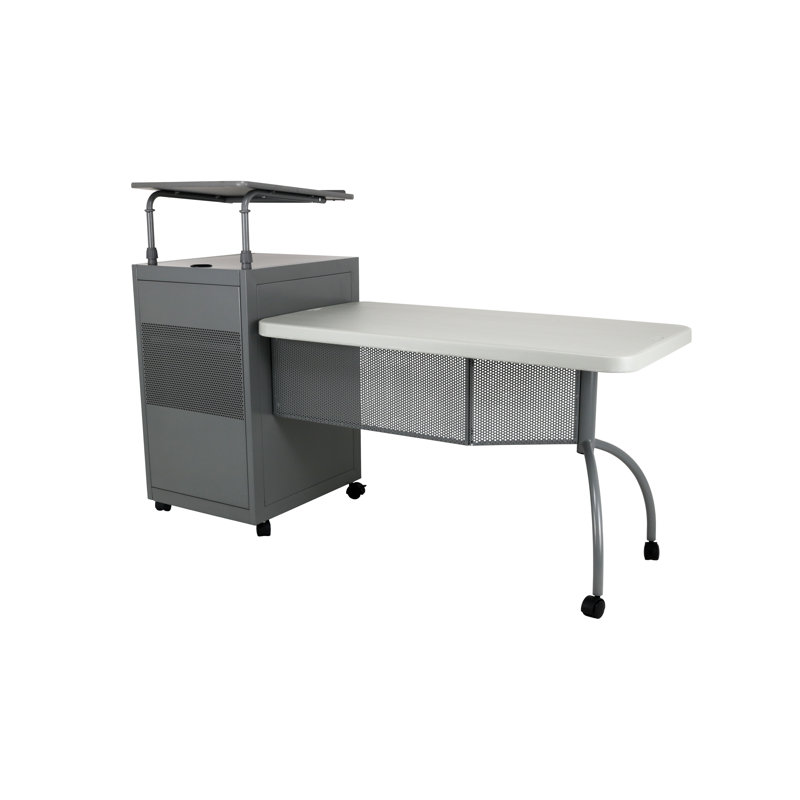 Combo bureau et pupitre de bureau, gris