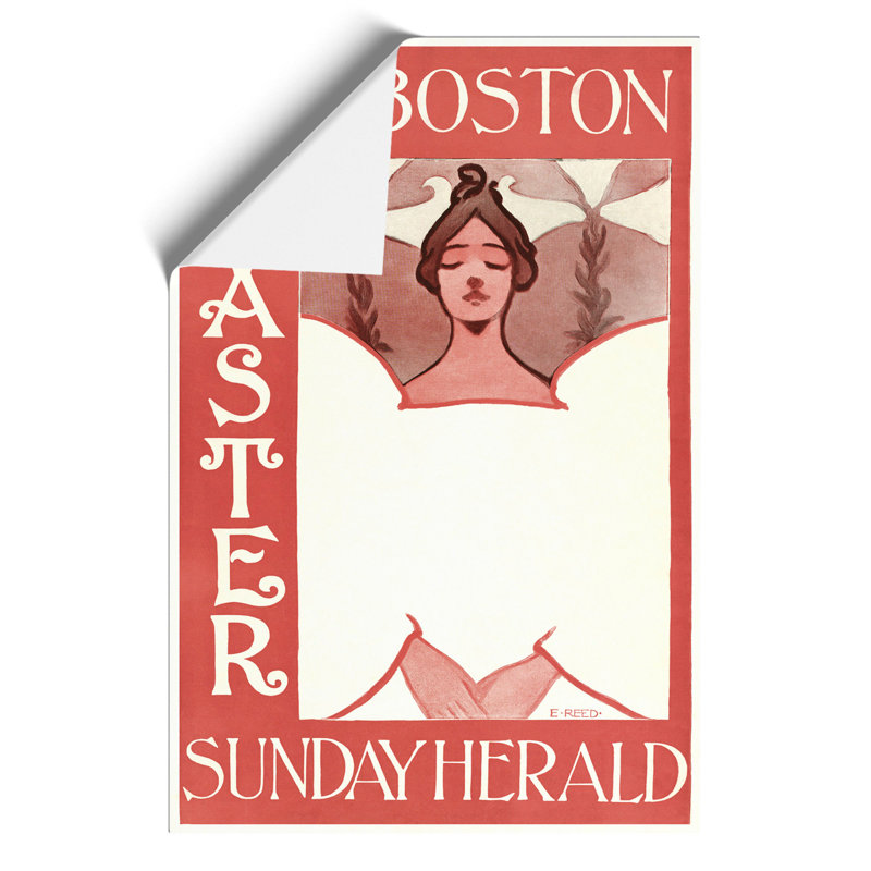 The Boston Easter Sunday Herald by Ethel Reed - Frameless Print, 42cm H x 30cm W x 0.1cm D