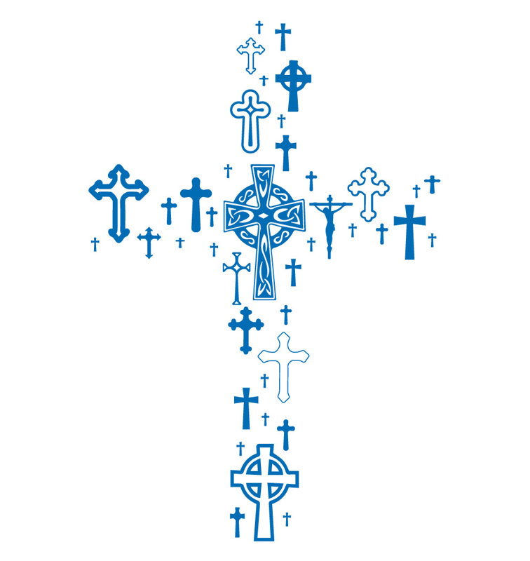Décalcomanie murale cross collection, H 24 po x l 16 po x P 0,01 po, Or