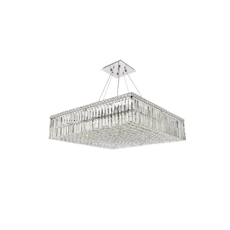 Cadre/lustre carré 12 lumières unique Bratton, 32 po / coupe royale