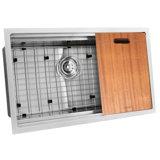 Pro Series Prep-Station Single Bowl Stainless Steel Workstation Sink