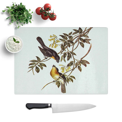 Tempered Glass Broad-Billed Flycatchers Chopping Board