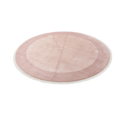 Tapis rond saumon clair Outen