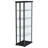 Carrillo 4-Shelf Glass Curio Display Cabinet with LED Lighting, Black