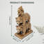 Figurine ours en résine et écureuil totem