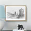 View of Edinburgh Skyline in Abstract - Picture Frame Graphic Art Print-55764036-55764038