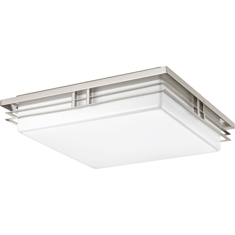 Plafonnier encastré 3 lumières Helm, Nickel brossé
