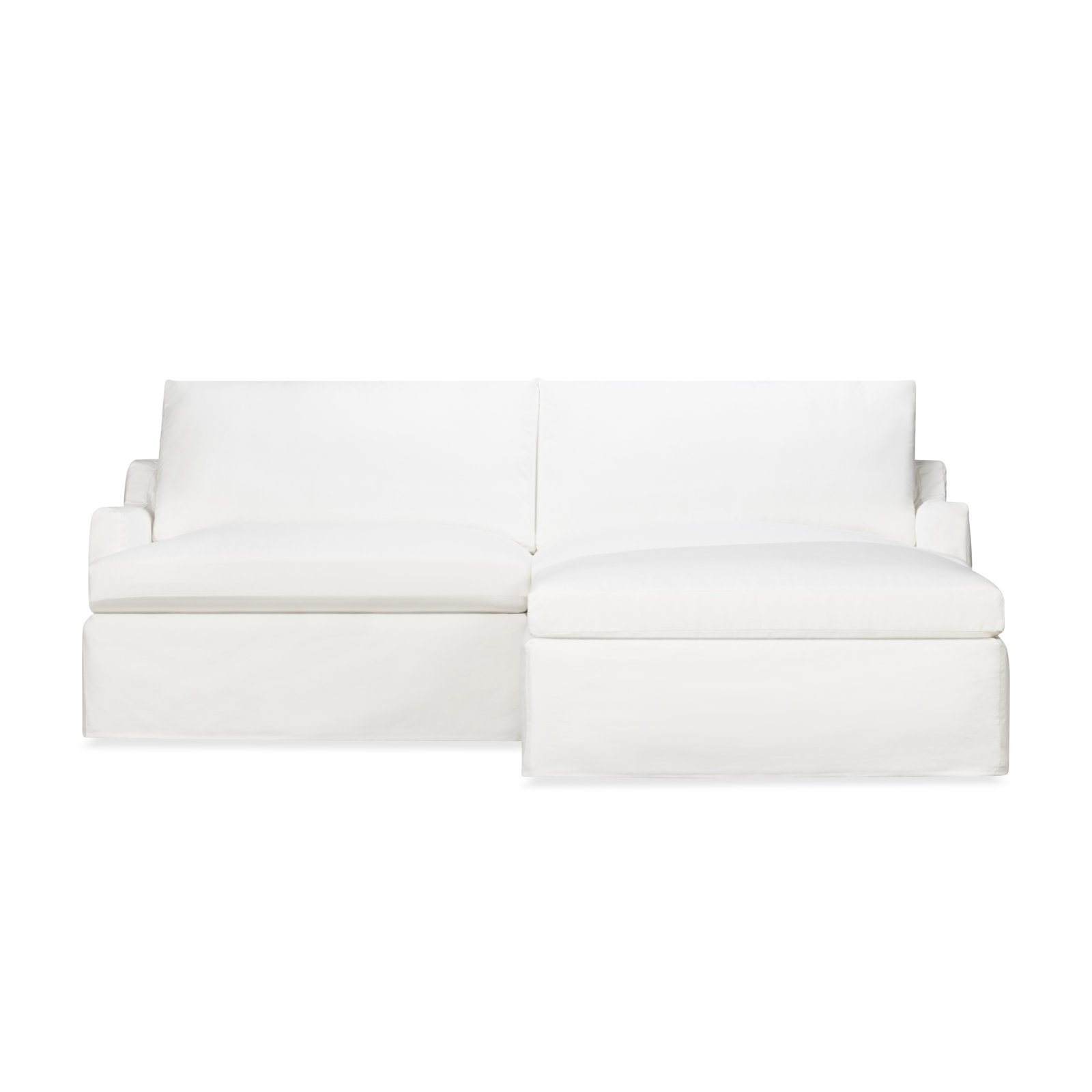 Wrenley 3-Piece Slipcovered Modular Sectional, Nomad Snow Crypton® Chenille