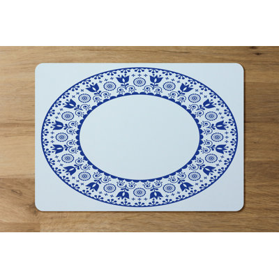 Ardzruni Polyester-Coated Hardboard Floral Rectangle Placemat