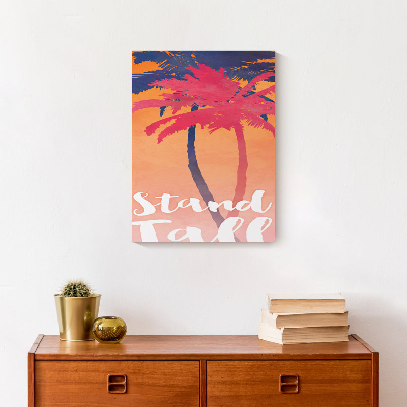 Toile flottante «Stand Tall», H 17,75 po x l 13,75 po x P 1,75 po, Cadre flottant noir