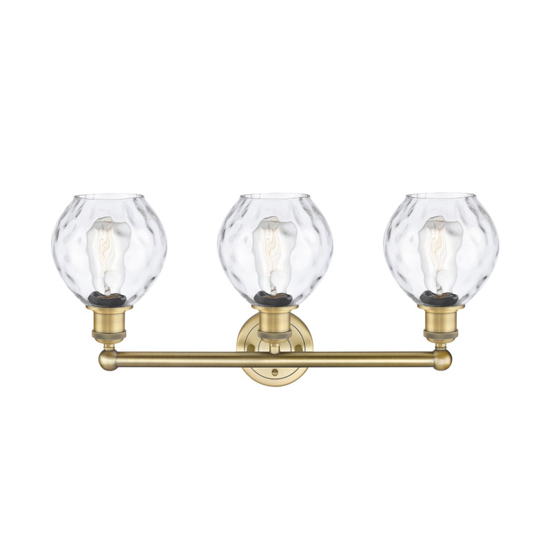 Éclairage pour meuble-lavabo de salle de bain 24 po 3 lumières Oceanne, Laiton brossé