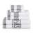 Mikira Athens Cotton Medium Weight Floral Border Greek Key Trim 6 Piece Assorted Towel Set-184499115