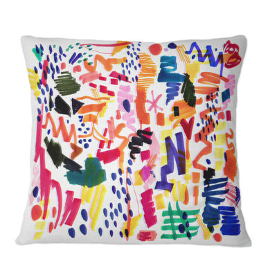 Motif moderne et multicolore futuriste Pop Art - Coussin décoratif moderne