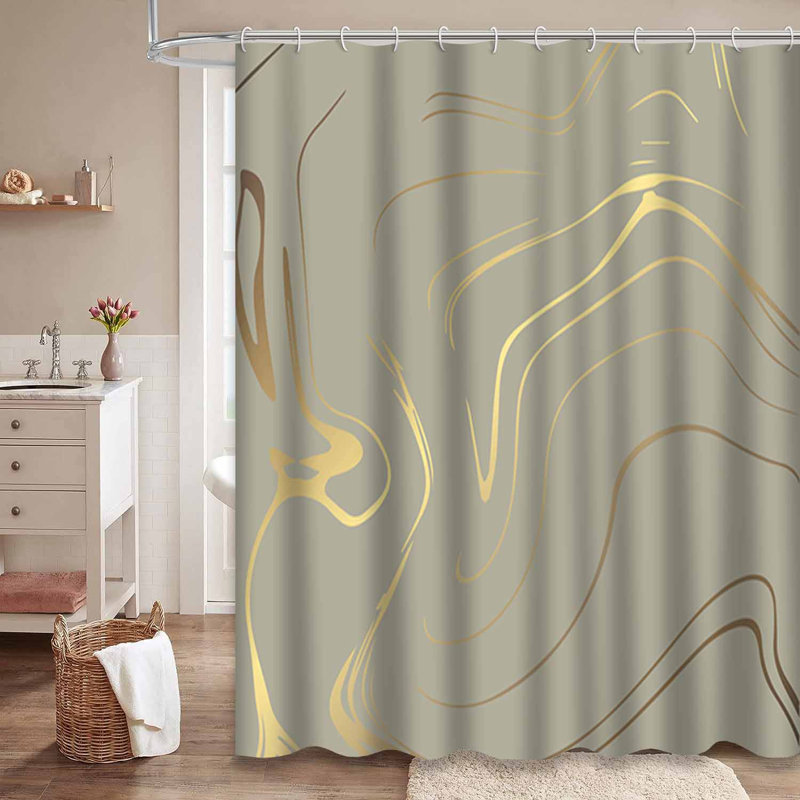 Rideau de douche En Marble, L 72 po x l 78 po