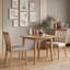 Ensemble de salle à manger rond extensible 3 pièces avec 2 chaises rembourrées, table de cuisine gain de place avec rallonge rabattable