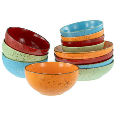 Nature Collection Stoneware Dinnerware Set 12 Piece - Service for 4