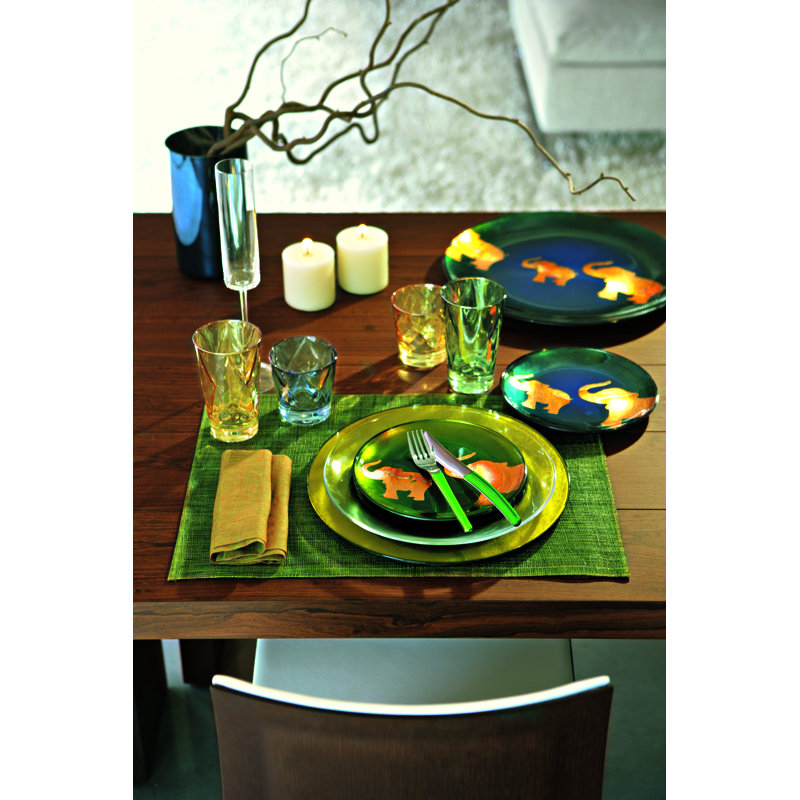 Glass Dinner Plate, Blue