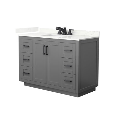 Miranda 48" Freestanding Single Bathroom Vanity with Quartz Top