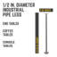 1/2 po  X 24 po Pieds de table industriels robustes avec brides rondes - paquet de 4-1876471290