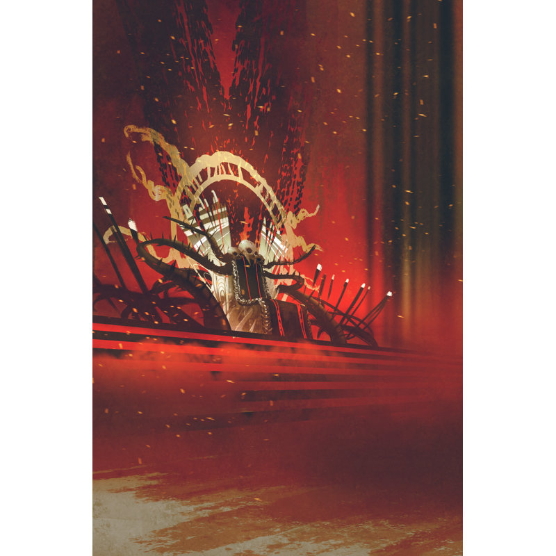 Dark Fantasy Throne - Wrapped Canvas Print, 30cm H x 20cm W x 3.8cm D