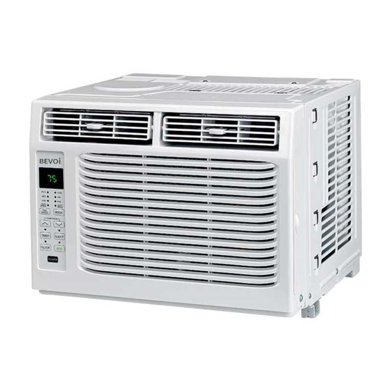 Climatiseur de fenêtre Bevoi 5 000 BTU avec télécommande 115 V en blanc